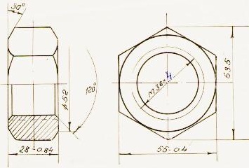 Гайка м30 чертеж - 90 фото